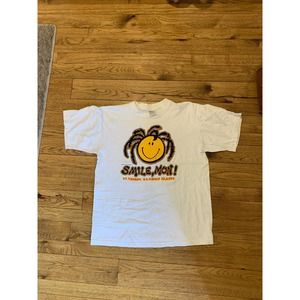 Vtg 90s St Thomas Smile Mon Faded Shirt L Smiley Rasta Beach Funny Humor Grunge